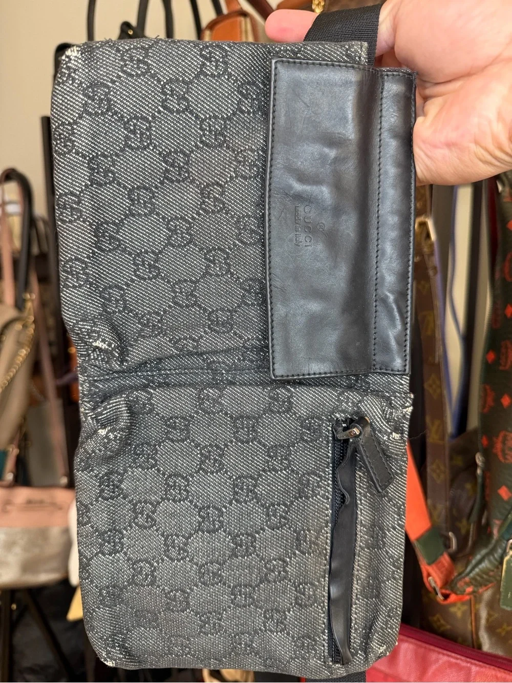 GUCCI
Black GG Denim Canvas Web Waist Belt Bag - Picture 4 of 12